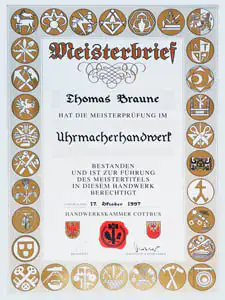 Braune Meisterbrief